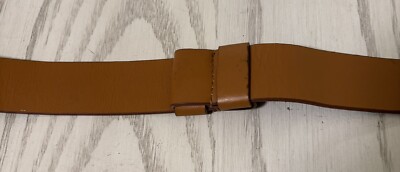 Chicos Womens Small/Medium Brown Leather Belt Gold Metal  display picture 2