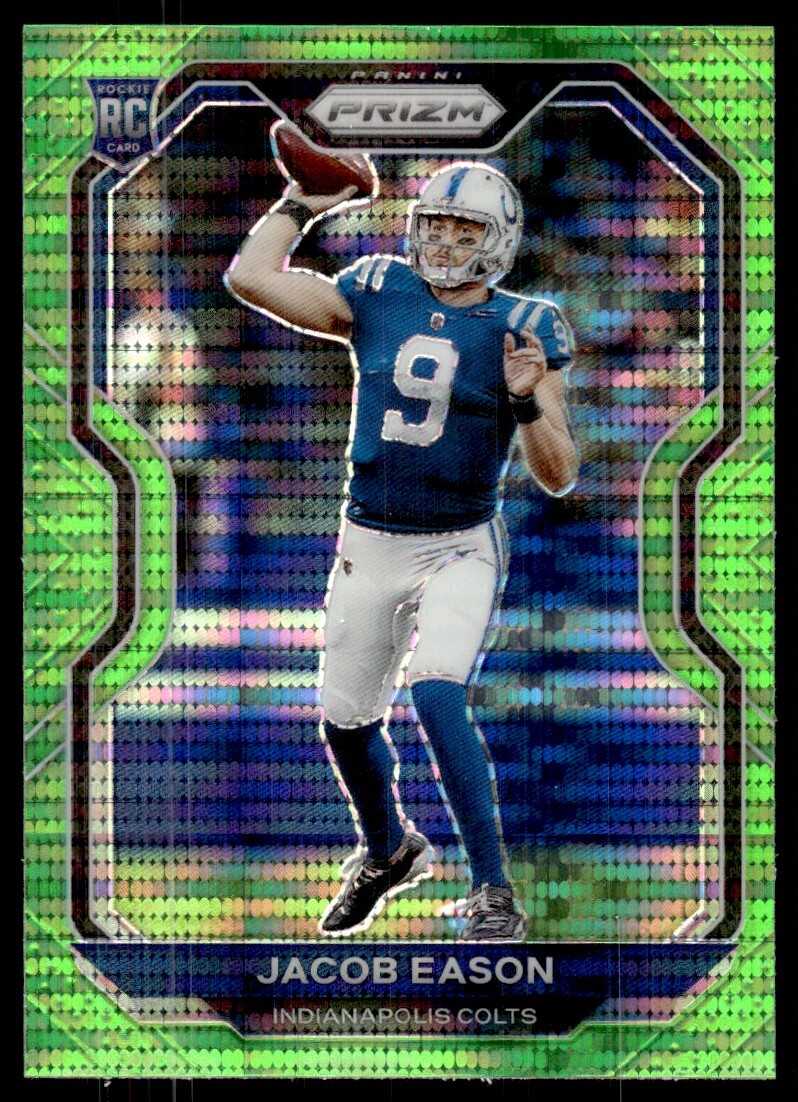 2020 Panini Prizm Neon Green Pulsar Jacob Eason RC Indianapolis Colts #331