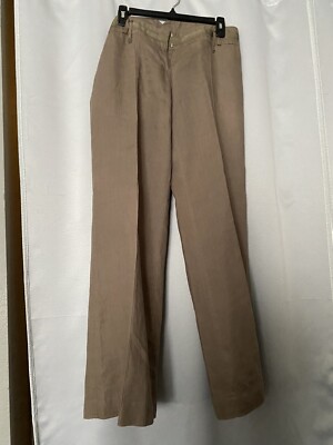 Promod Francr Womens Wide Legs Ramie & Linen Pants Size 10 M/L