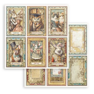 Stamperia ALTEREGO - 6 X CARDS - 12'' X 12'' - CUT UP TO SAVE POSTAGE Canary