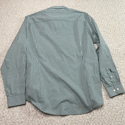 Antigua Mens Dress Shirt sz XL Green Plaid Long Sleeve Button Up Career Casual - Picture 2 of 13