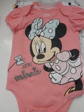MINNIE MOUSE Girls 3-Pack Creeper Body Suit Set Pink 18 Months NWT LAYER 