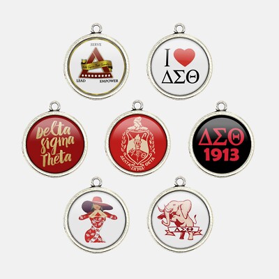 Delta Sigma Theta DST Cabochon Charms for Bracelet Sorority Gift Δ Σ Θ 