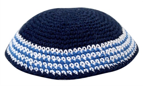Classique Yamaka juive Kippa crocheté couvre-chef ethnique traditionel religieux - Picture 2 of 6