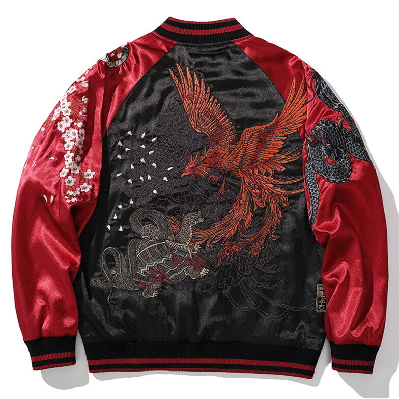 Souvenir Jacket Sukajan Japanese Pattern Embroidery Dragon