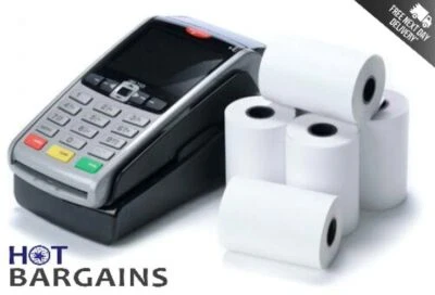 HOT BARGAINS Card Machine Till Rolls 57x40mm Thermal Receipt Rolls for Just Eat and POS UK