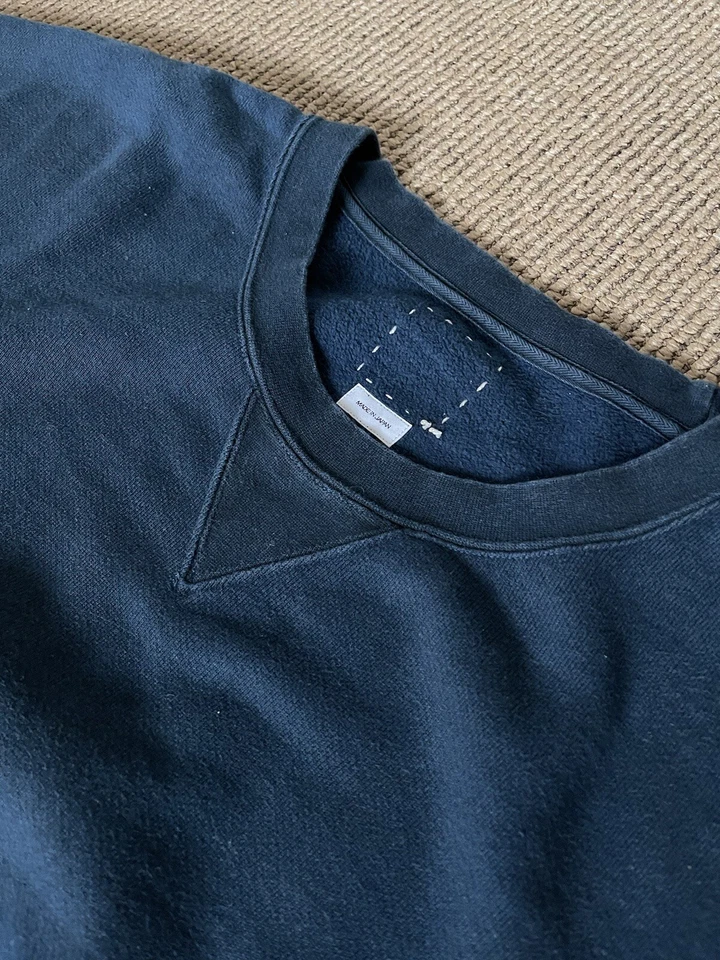Sudadera Visvim Amplus Sweat S/S tinte natural ND índigo talla 5 cuello redondo Foto 2 de 4