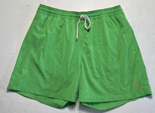 Polo Ralph Lauren Mens Traveler Classic Swim Trunks/Board Shorts, Green Sz 2XL