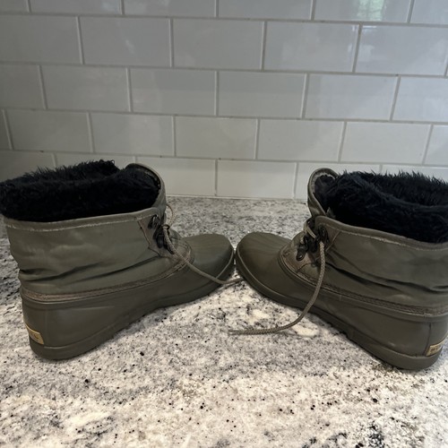Botas de nieve impermeables aisladas de invierno verde Sorel para mujer talla 9 jóvenes 7 - Imagen 6 de 10