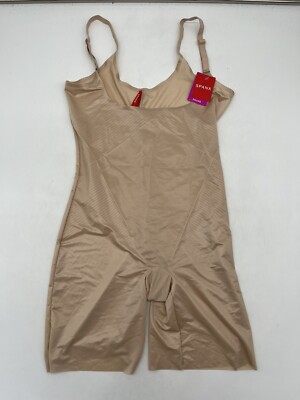 Spanx Thinstincts 2.0 Open Bust Mid Thigh Body Champagner Beige in 2X NEU