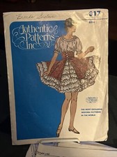 Vintage Authentic Patterns Inc Square Dance 317 Sewing Pattern Size 7 CUT