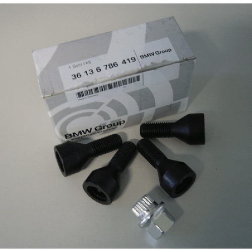 BMW GENUINE LOCKING WHEEL BOLTS AND NUT KIT / SET NEW 36136786419 BNIB