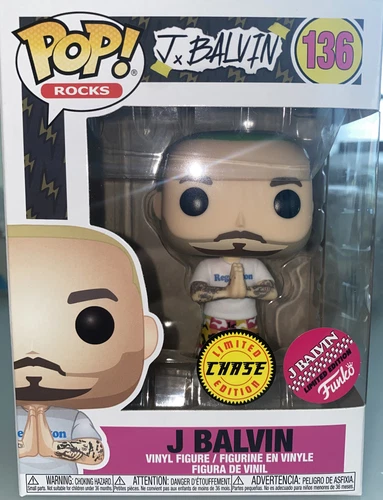 Funko Pop! Rocks: J. BALVIN ~ Limited Edition ~ CHASE (Green Hair) ~ Rare ~ NIB!