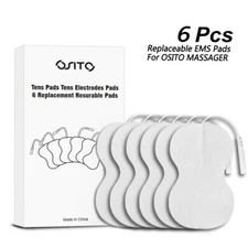 OSITO 6pcs Replacement electrode Pads for Electrotherapy Massager EMS Tens Unit