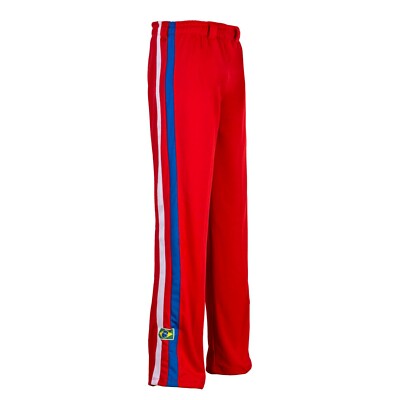 Neu Unisex Rot Brasilien Capoeira Abada Kampfsport Elastisch Hose 5 Größen