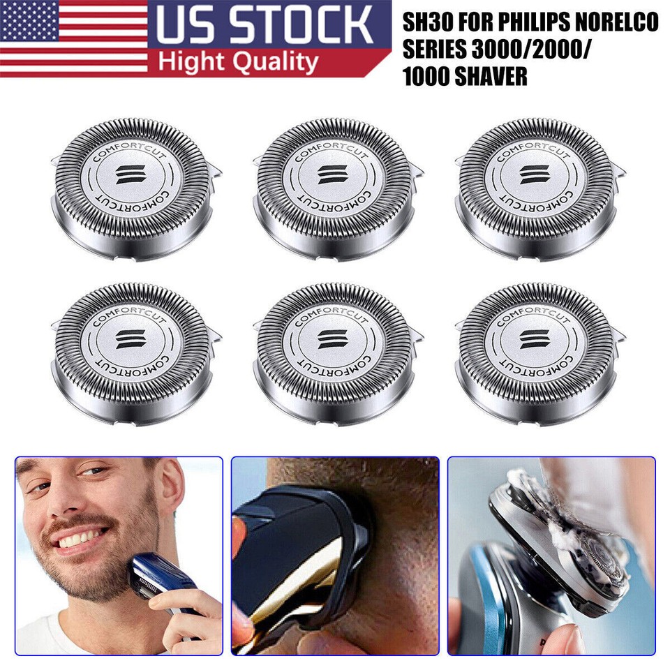 SH30 Replacement Heads For Philips Norelco Series 3000, 2000, 1000 And S738 With Durable Sharp Blade, Electric Shaving Head Razor Blades For Philips Norelco S1560, SH30 Blades. In | Whizz