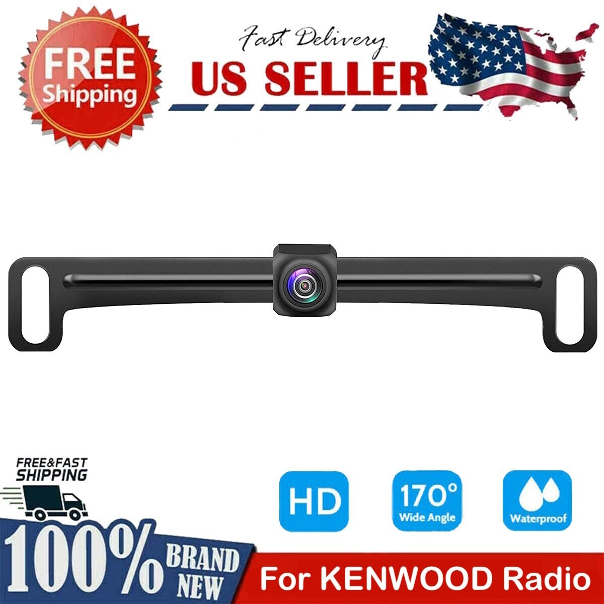 Backup Camera Rearview License Plate Universal for KENWOOD C