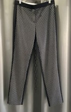 ESCADA SPORT Black And White Diamond Print Trouser Pants
