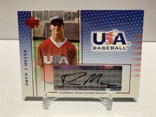 Drew Meyer 2004 USA Baseball National Team Alumni Signatures Black Ink /360