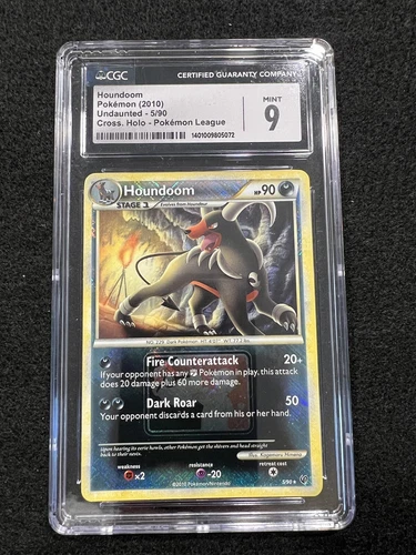 Pokemon Houndoom Crosshatch Holo 5/90 from 2010 Pokemon League in a CGC 9 !!