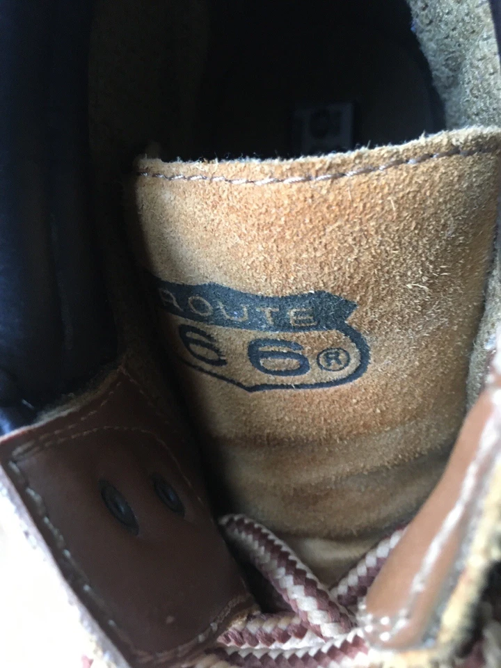 Vintage Route 66 Wheat Nubuck Boots Men Sz 6 Women Sz 8 Unisex Work Boots - Image 4 of 4