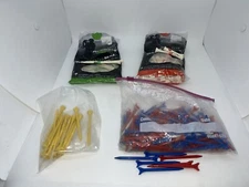 Golf Tee Lot Wooden & Plastic Pride Professional Open Bags See Pix
