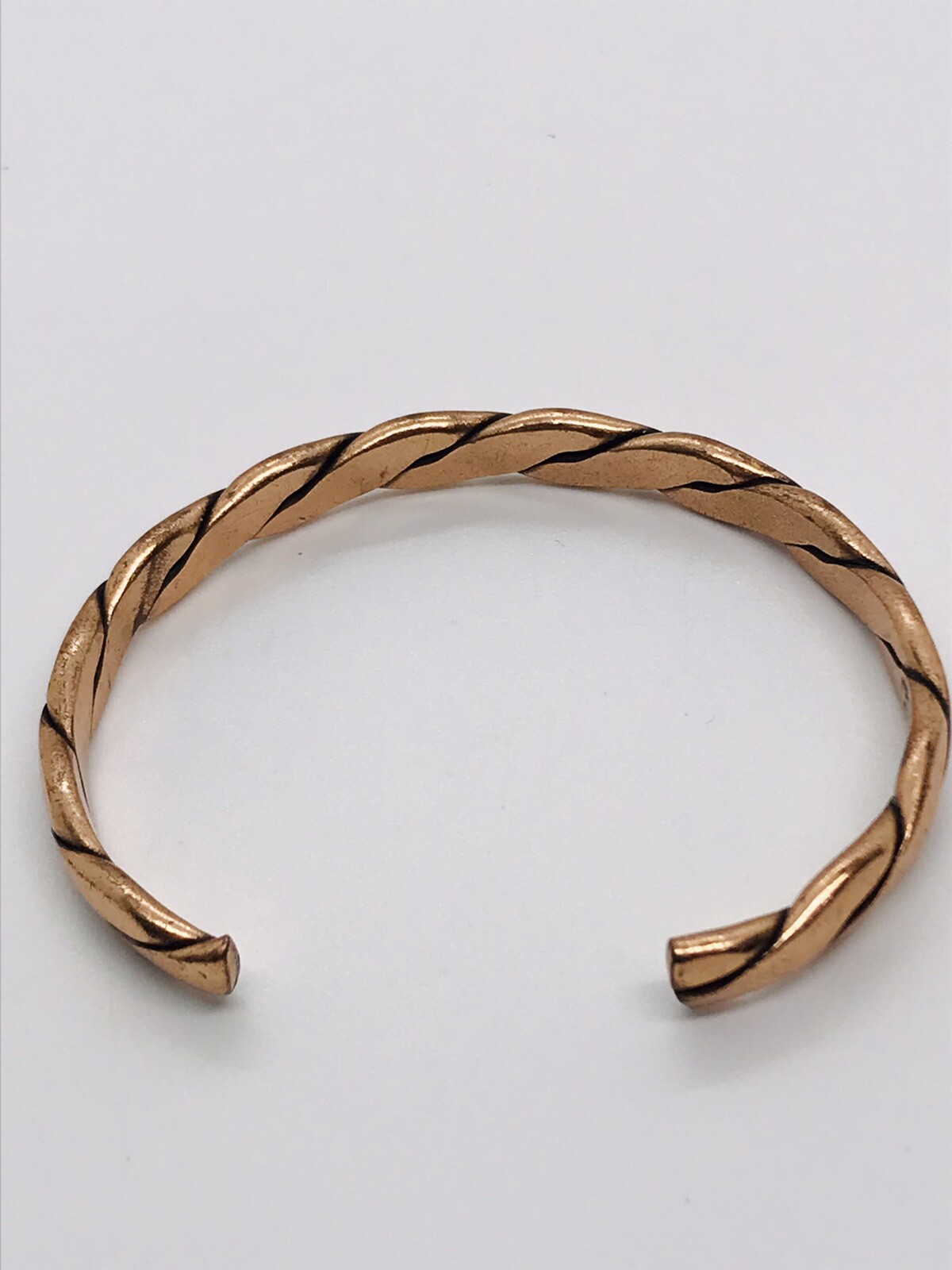 Solid Copper Braided Bracelet Cuff - image 6
