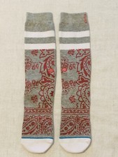 Stance Kids Socks Size L-XL Gray with Red Accents NWOT