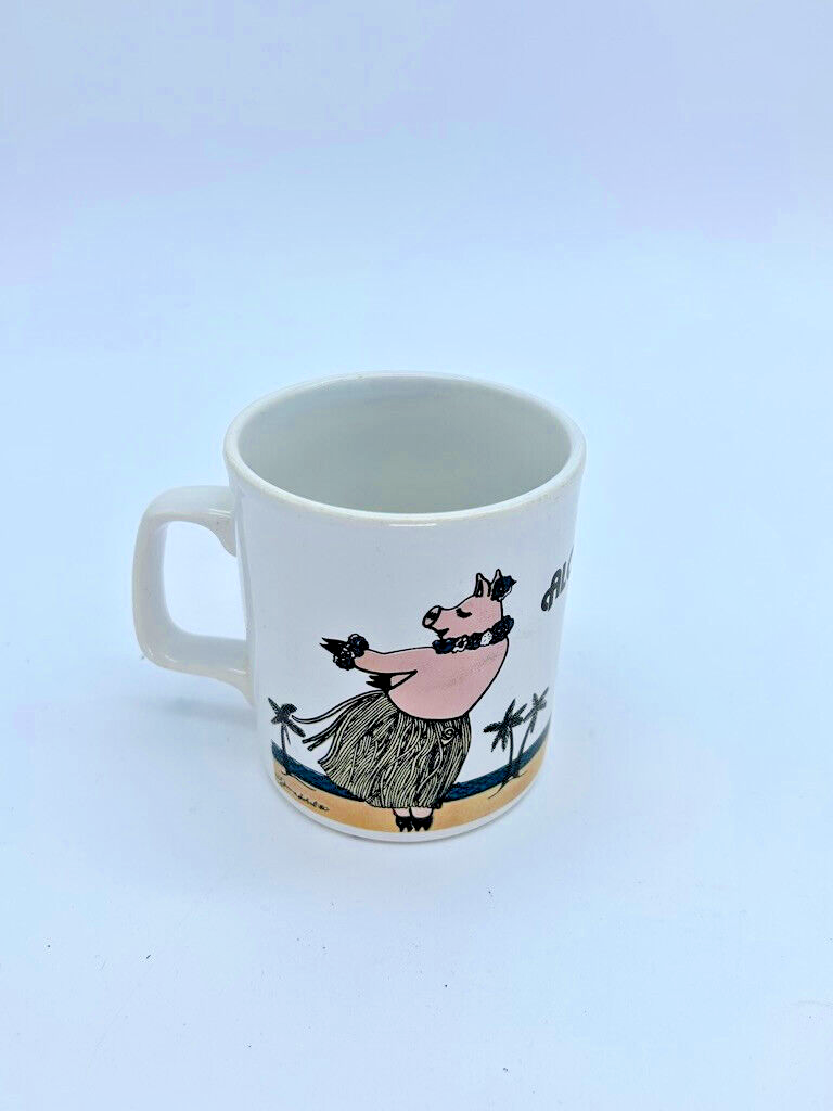 1980s Alohog Coffee Cup Kiln Craft Staffordshire Potteries June