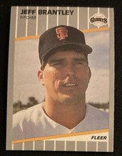 1989 Fleer Update Jeff Brantley Rookie Card (RC) U-127 Giants Pitcher Rough Edge