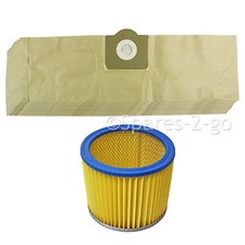 10 Hoover BAGS + FILTER for EARLEX Powervac Combivac WD1000 WD1100 WD1200P