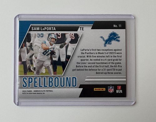 Sam LaPorta Lions 2024 Panini Donruss Elite Spellbound A 018/349 - Picture 2 of 2