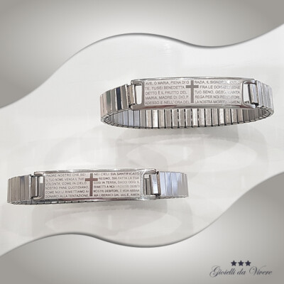 Bracciale Elastico Bracciale Padre Nostro Acciaio PADRE NOSTRO AVE