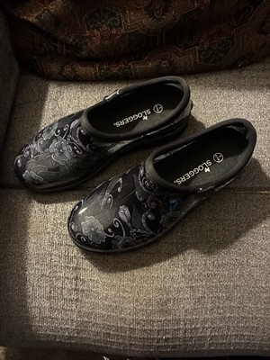 Women s Sloggers Black & Gray Waterproof Garden Shoes SZ 9 Brand New