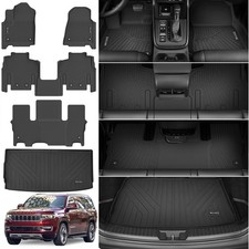 Floor Mats  Cargo Liner Fit for 2022-2025 Jeep Wagoneer 7 seat Not Fit for ...