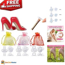 9 Pairs Clear High Heel Protectors - Anti-Slip Heel Stoppers for Weddings