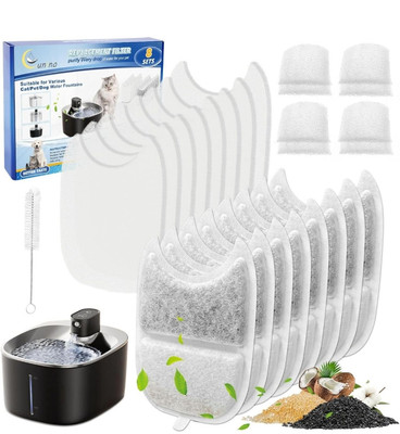 8 Pack Cat Water Fountain Filter & 8 Pump Filter Sponges Replacement Compatible