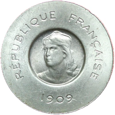 #2057 - 10 centimes 1909 Essai RUDE Aluminium RARE belle qualité - Photo 1/2