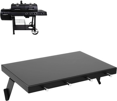 Heavy-Duty Front Shelf for Oklahoma Joe's Longhorn Grill - 4 Tool Hooks Included