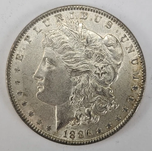 1886 Morgan Silver Dollar  90% SILVER  $1 Coin AU