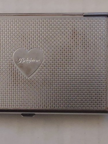 Brighton Business Card Holder Case Silver Plate Filigree Lattice Desk Office - Picture 11 of 12