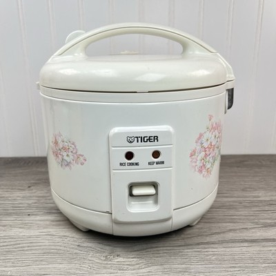 Tiger JNP-0550 3-Cup Rice Cooker Warmer  - White Clean Flower Design Vintage