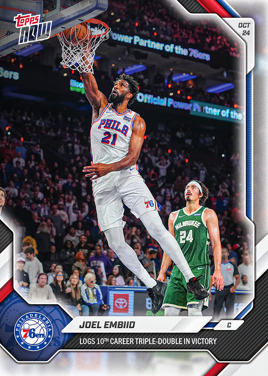 JOEL EMBIID - 10TH CAREER TRIPLE-DOUBLE! - 2026-27 NBA Topps Now #27 - PRESALE