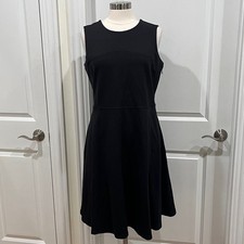 New! Lands' End Black Sleeveless Dress w/ Pockets Size 14 NWT