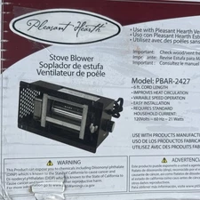 Pleasant Hearth PBAR-2427 Wood Stove Blower OPEN BOX