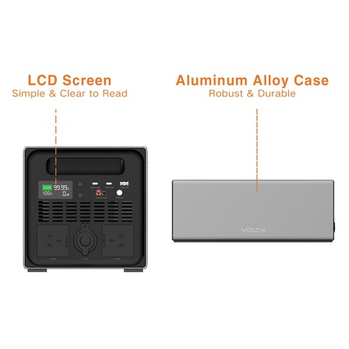 VoltX 2000W 1536Wh Portable Power Station LiFePO4 Battery BMS MPPT LCD Display - Picture 5 of 24