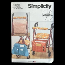 Simplicity Pattern R11695  Wheeled Walker Accessories Adaptive