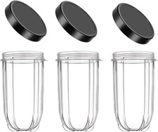 Replacement Cup for Magic Bullet 250W, 3Pcs 16OZ Replacement Part Cups Mug With
