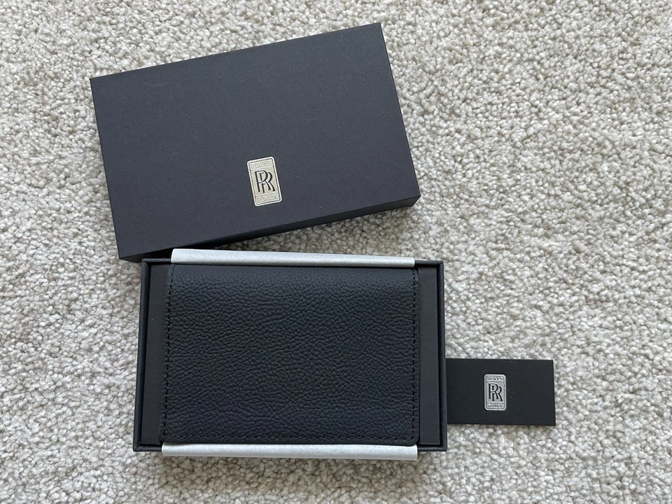 Nuevo en caja ~ Rolls Royce The Collection Portatarjetas Original Negro/Naranja Regalo VIP Foto 2 de 4
