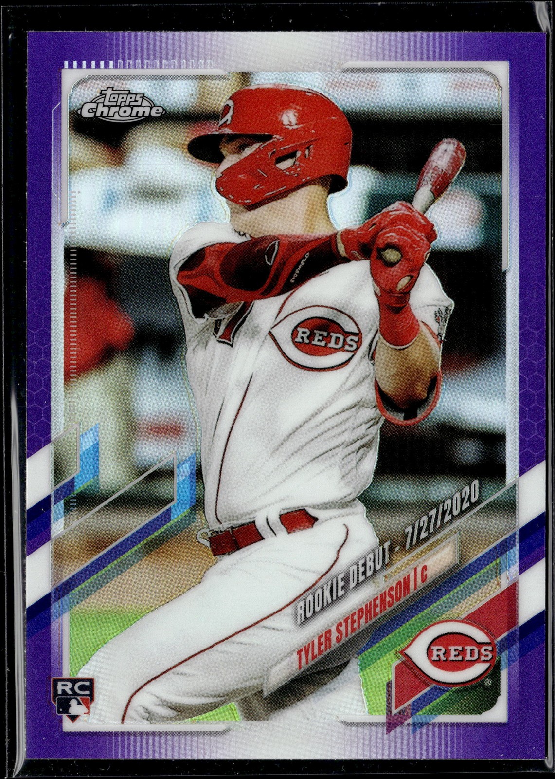 2021 Topps Chrome Update #USC26 Tyler Stephenson Purple Refractor
